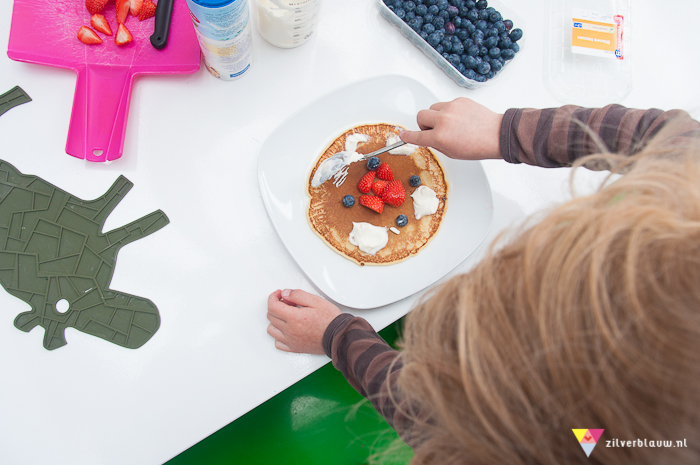 zelf de pannenkoek versieren