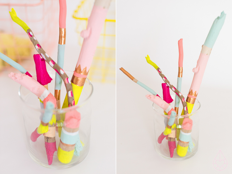 painted driftwood by Zilverblauw.nl