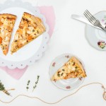 Pompoen feta quiche