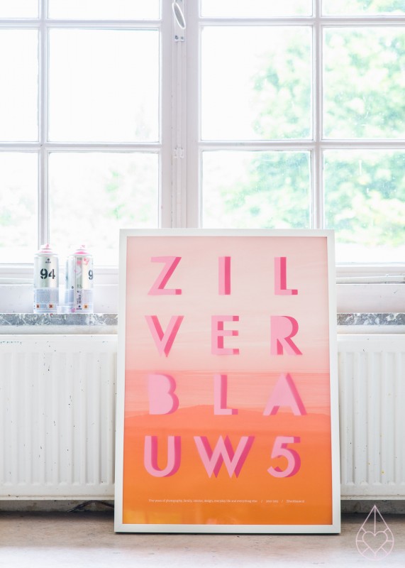 posters zilverblauw