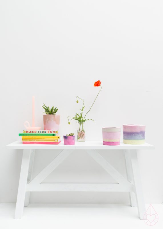 DIY flowerpots, by zilverblauw.nl