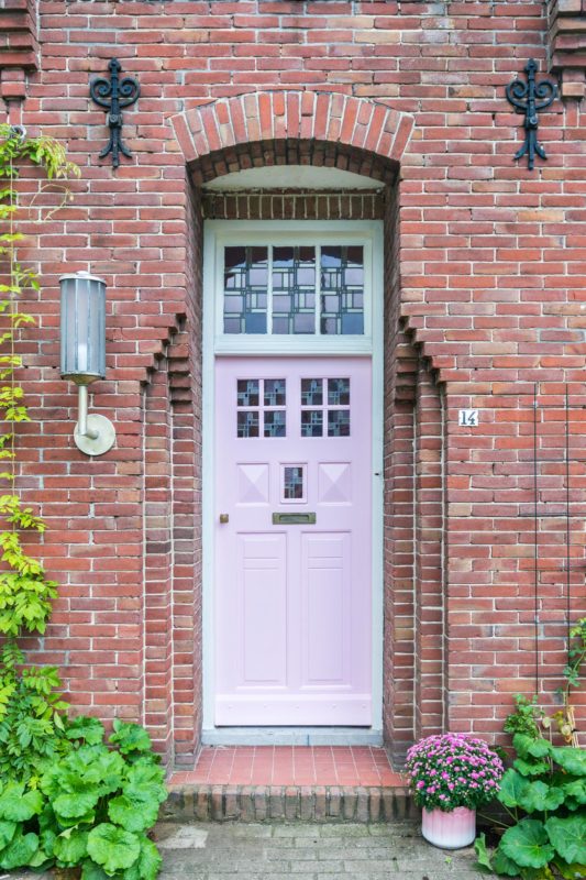 Roze voordeur